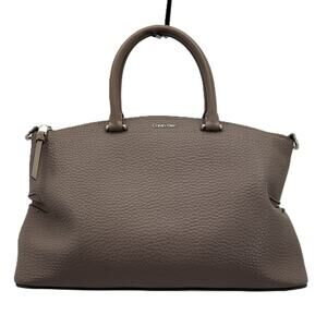 Calvin Klein Taupe Multi-Pocket Double Handle w/ Adjustable Shoulder Strap Purse